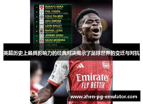 英超历史上最具影响力的经典对决揭示了足球世界的变迁与对抗